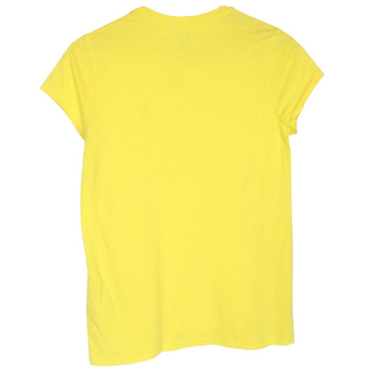 Polo Ralph Lauren yellow short sleeve cotton t-shirt with pocket and logo detail.