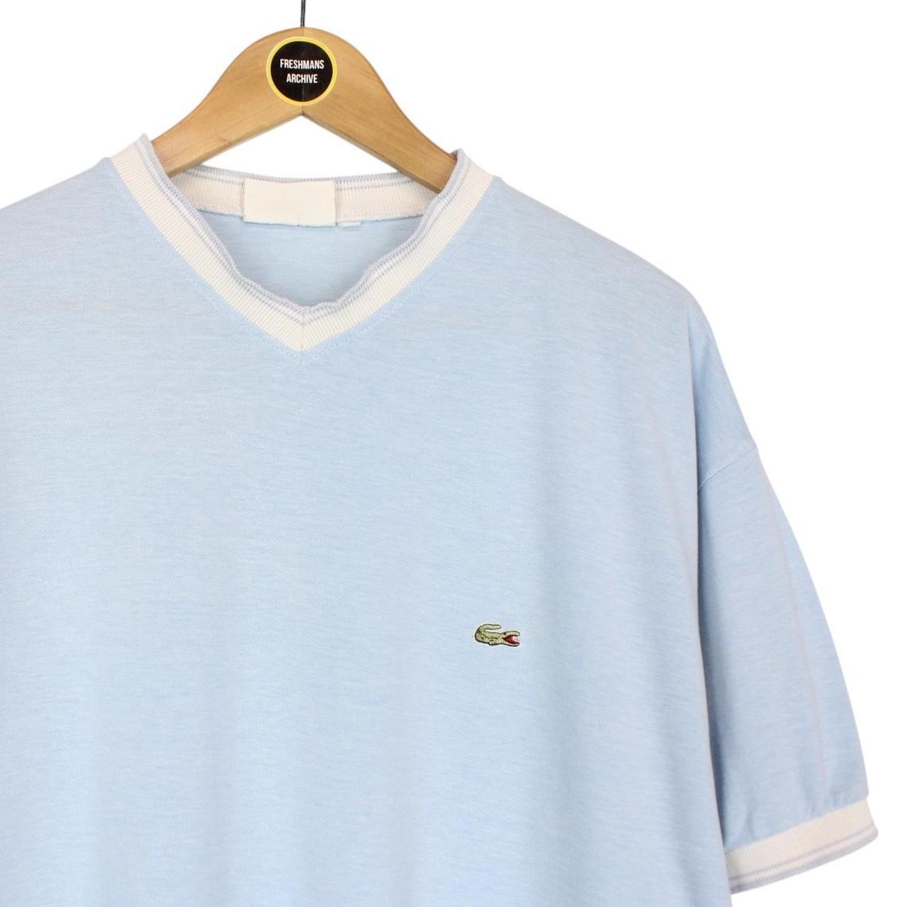 Vintage 80s Lacoste Light Blue Short Sleeve T-Shirt