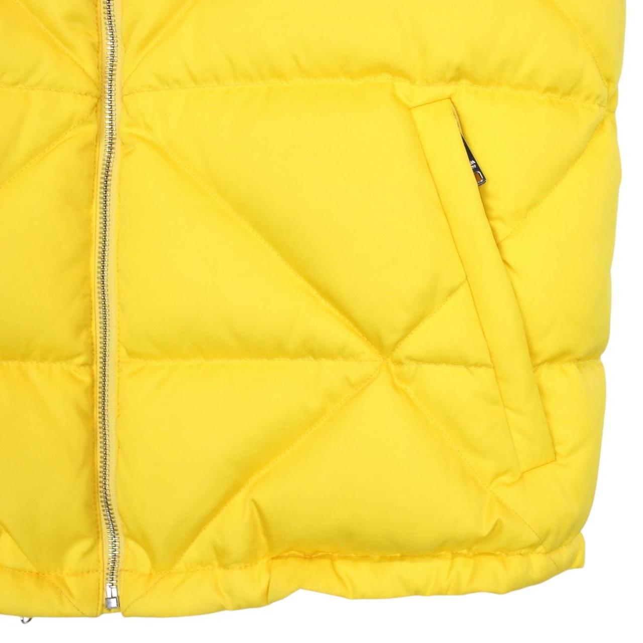 Prada Re-Nylon Yellow and Black Hooded Down Gilet / Bodywarmer