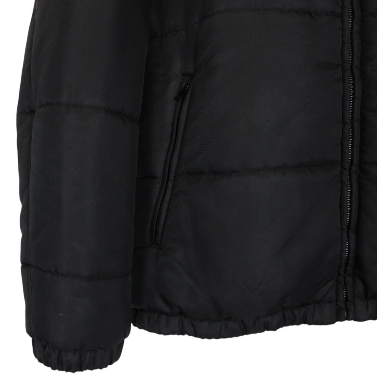 Moschino Black Full Zip Logo Nylon Puffer Jacket