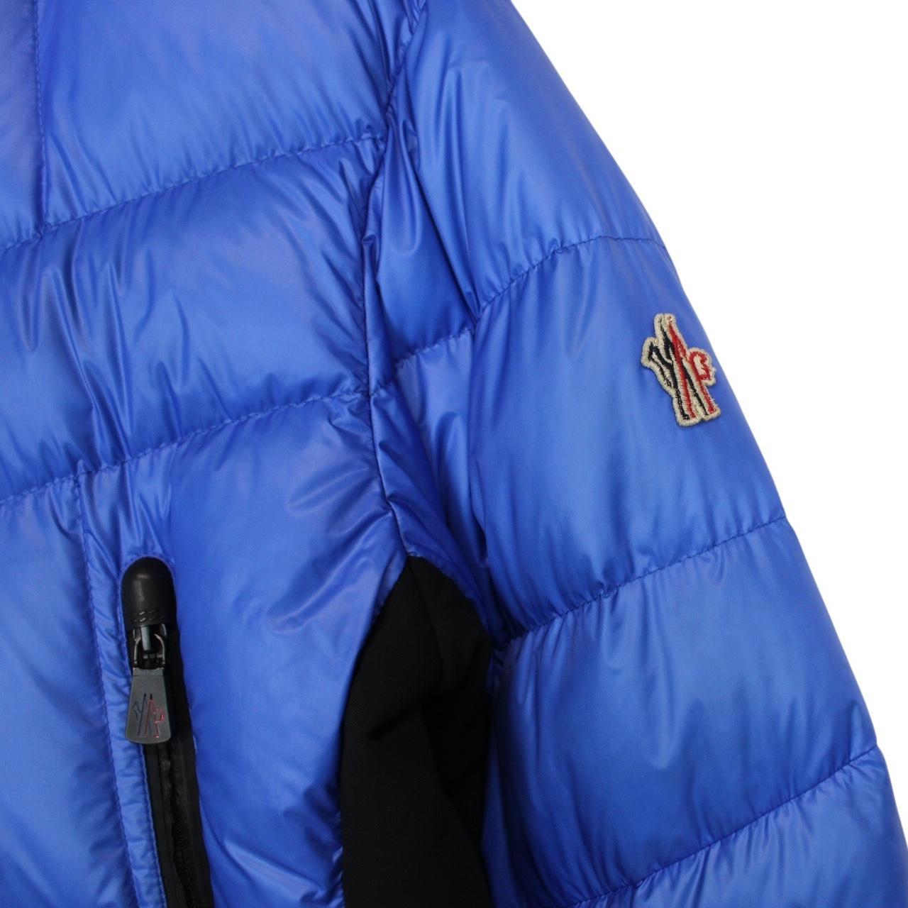 Moncler Grenoble Canmore Blue and Black Full Zip Down Jacket