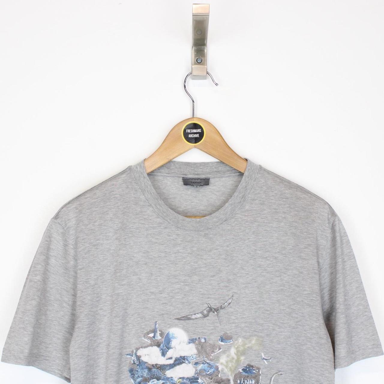 Lanvin Grey and Multicoloured The Island Print Short Sleeve T-Shirt