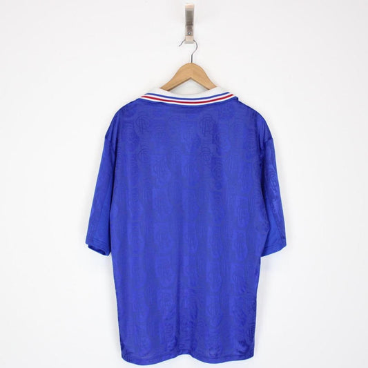 Vintage Adidas Rangers 1996/97 Blue Home Football Shirt