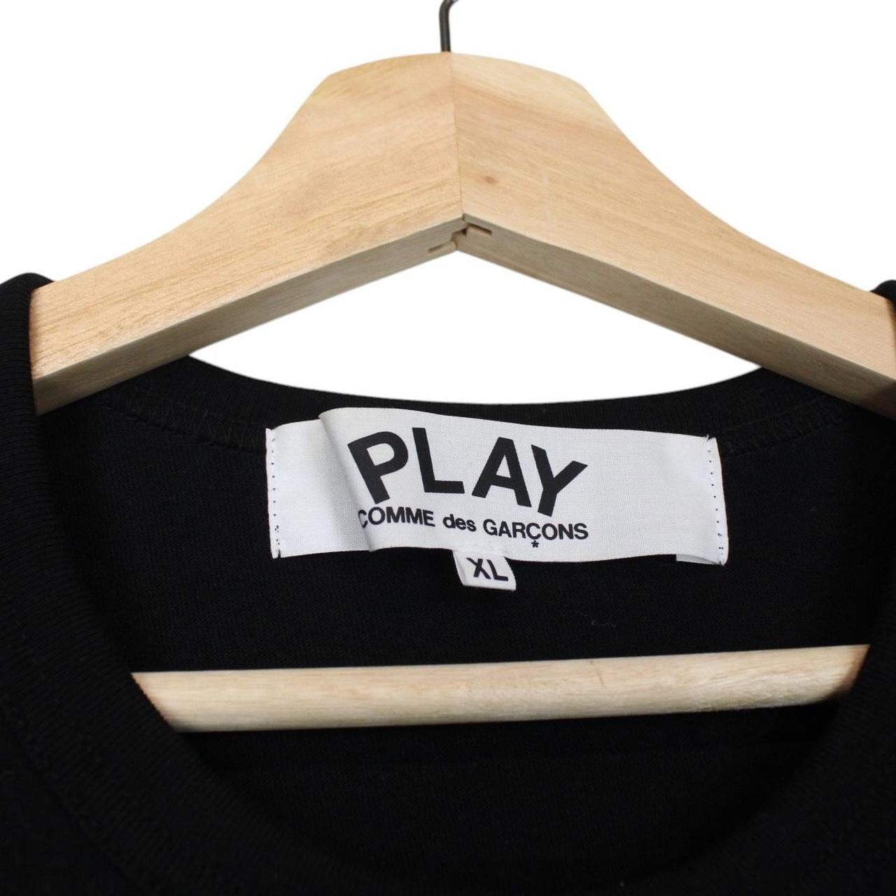Comme des Garcons PLAY Black and Red Heart Print Short Sleeve T-Shirt