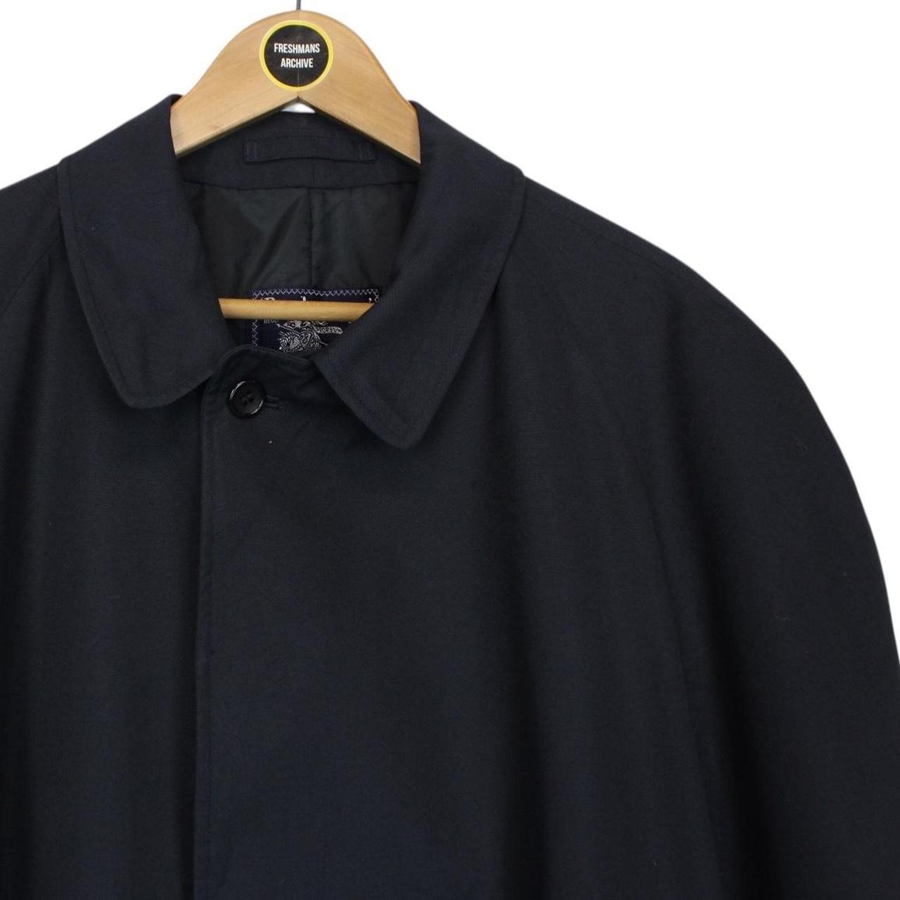 Vintage 90s Burberry Navy Blue Single Breasted Trench Coat