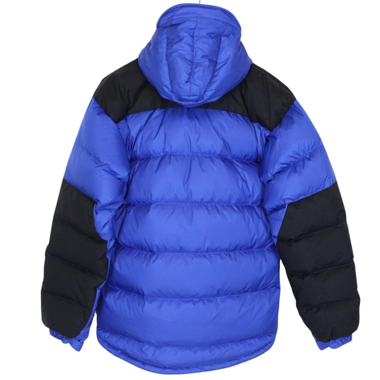 Mountain Equipment Blue and Black Full Zip Nylon Down Puffer Jacket