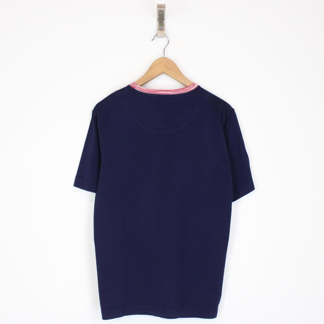 Missoni Navy Blue Short Sleeve Cotton T-Shirt