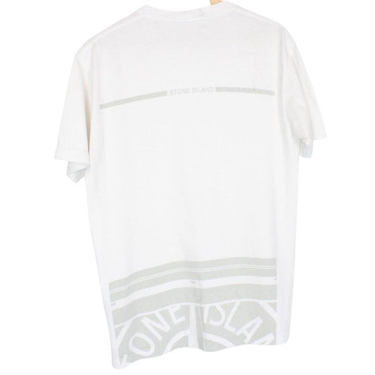 Stone Island AW 2022 White Short Sleeve Cotton Logo Print T-Shirt