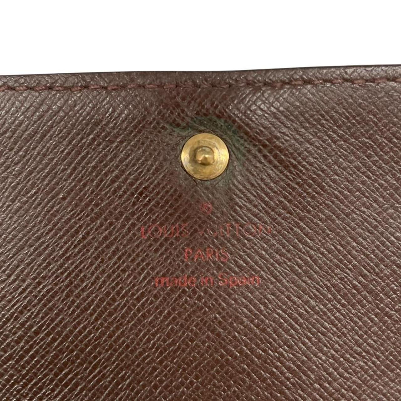 Vintage Louis Vuitton 2004 Brown Damier Ebene Porte Tresor Wallet