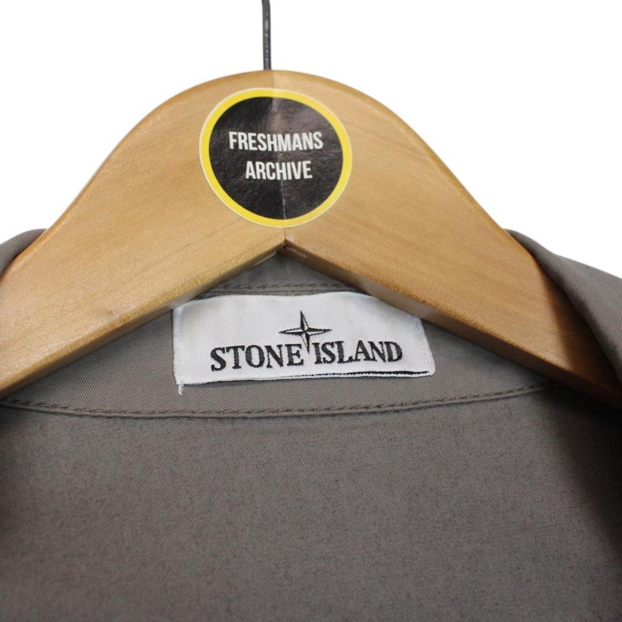 Stone Island SS 2024 Grey Full Zip Cotton Overshirt Jacket