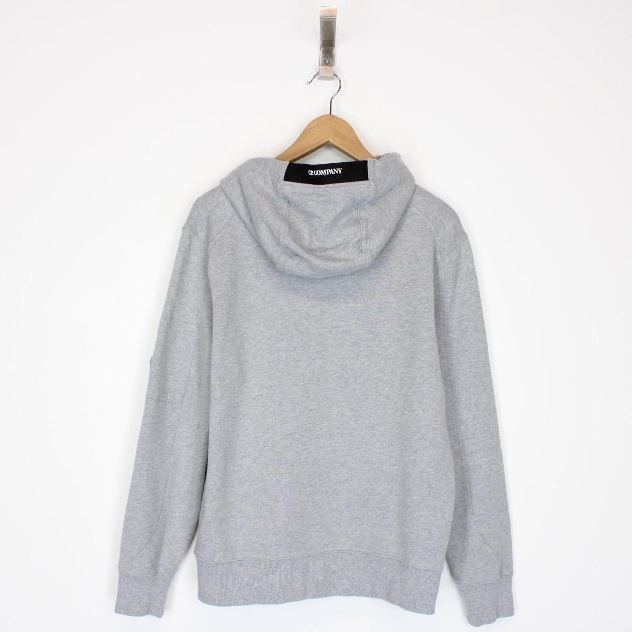 CP Company Grey Cotton Lens Hoodie Jumper