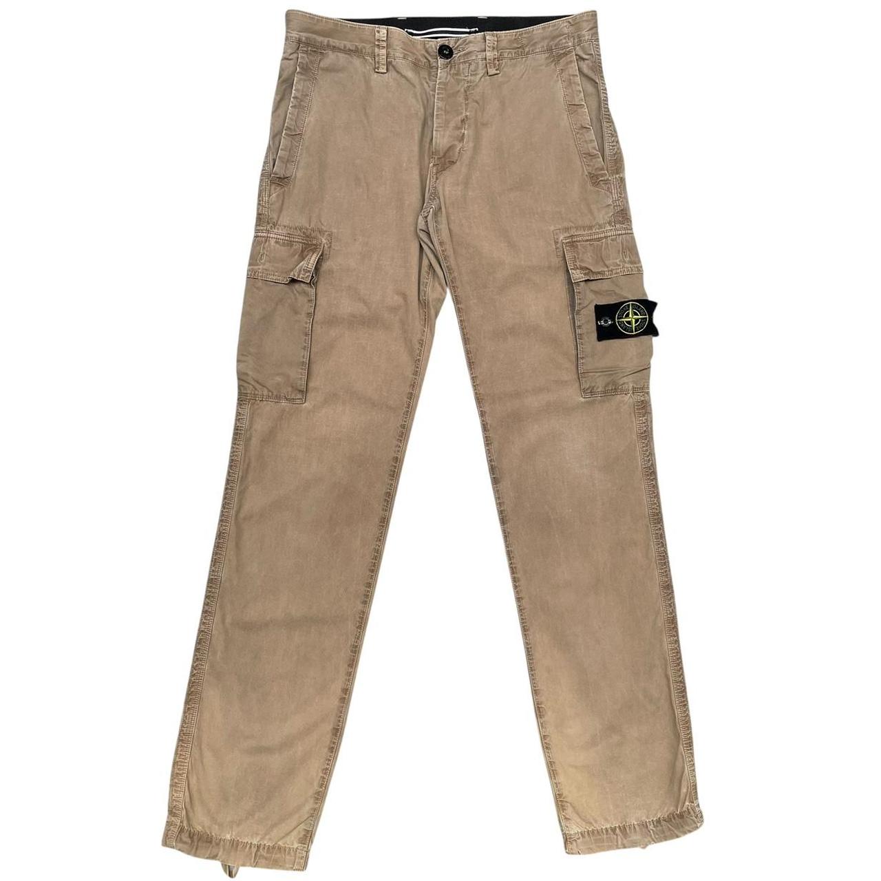 Stone Island SS 2012 Tan Brown Slim Fit Cargo Trousers