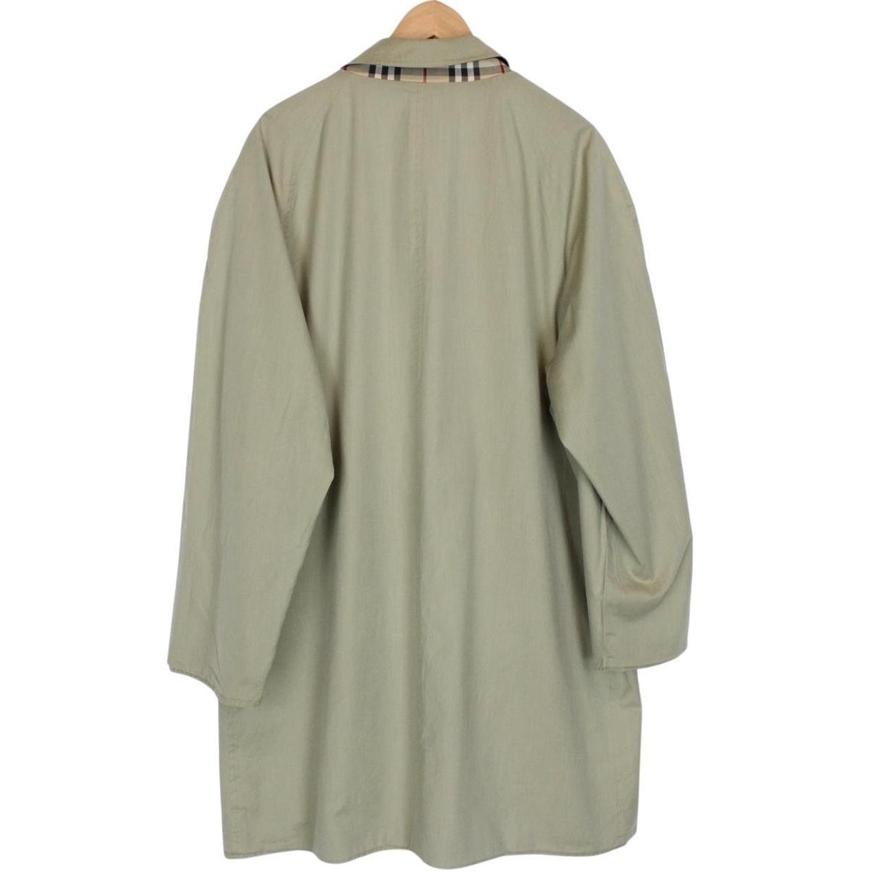 Burberry London Navy Blue and Khaki Green Reversible Single Breasted Trench Coat