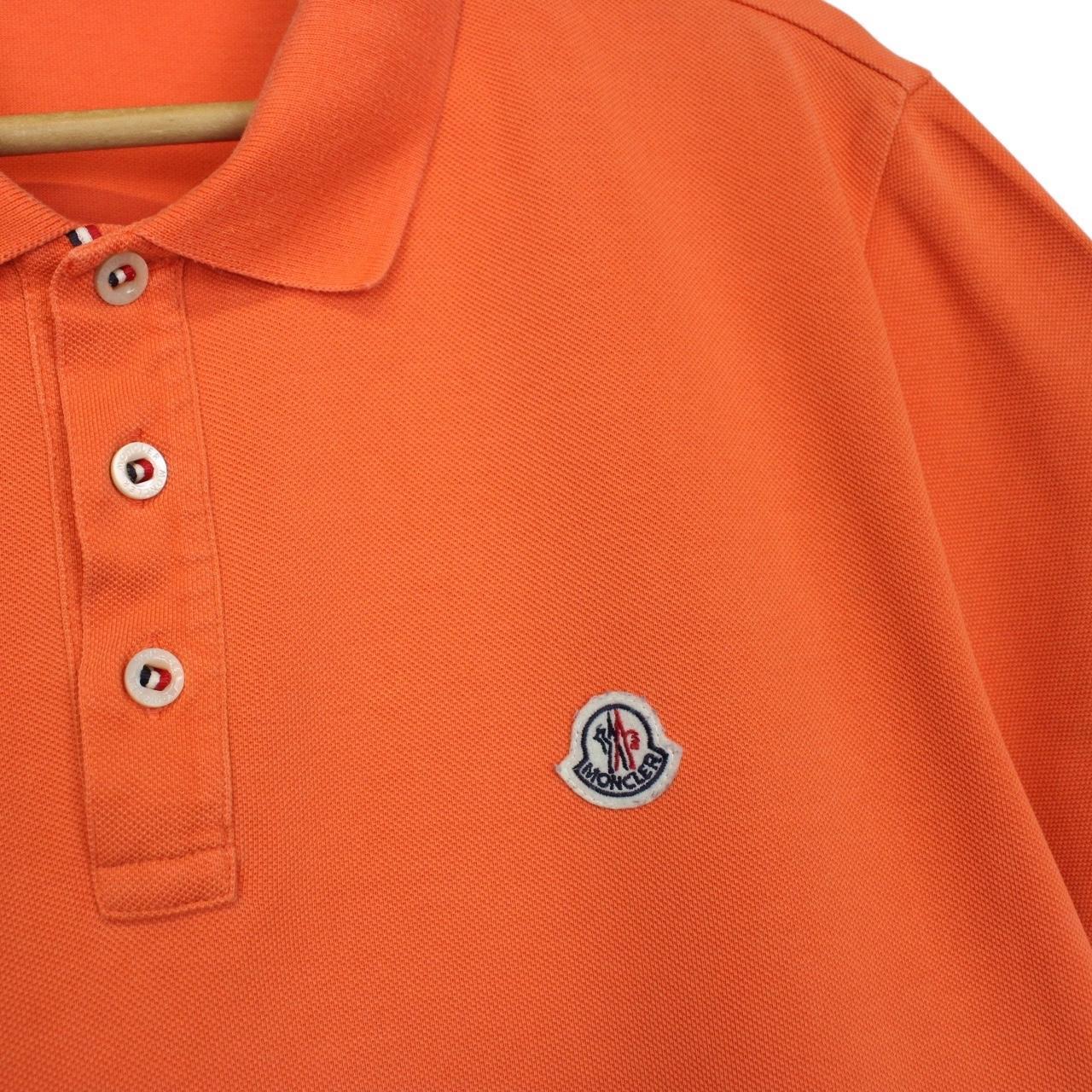 Moncler Maglia Manica Corta Orange Short Sleeve Cotton Polo Shirt