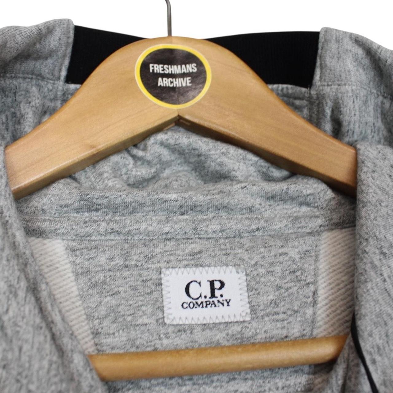 CP Company Grey Micro Lens Diagonal Raised Cotton Hoodie