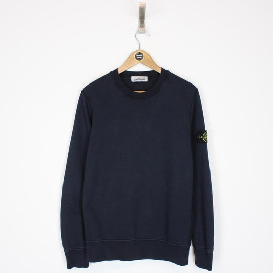 Stone Island SS 2022 Navy Blue Cotton Sweatshirt Jumper