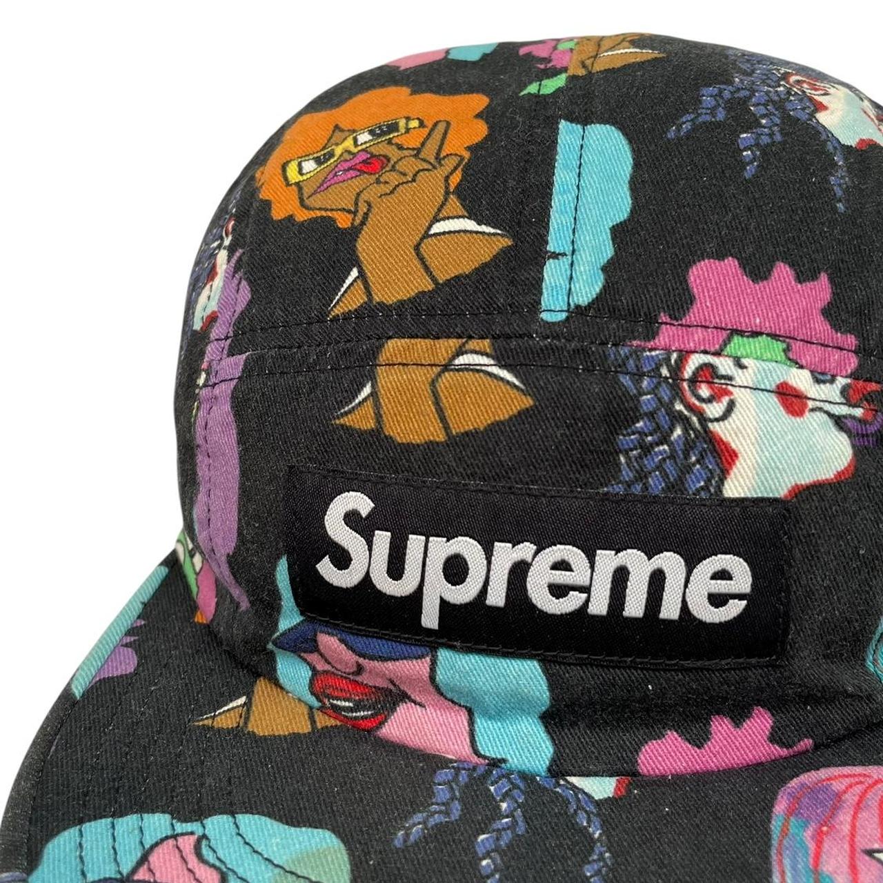 Supreme Black and Multicoloured Gonz Heads Camp 5 Panel Camp Baseball Cap