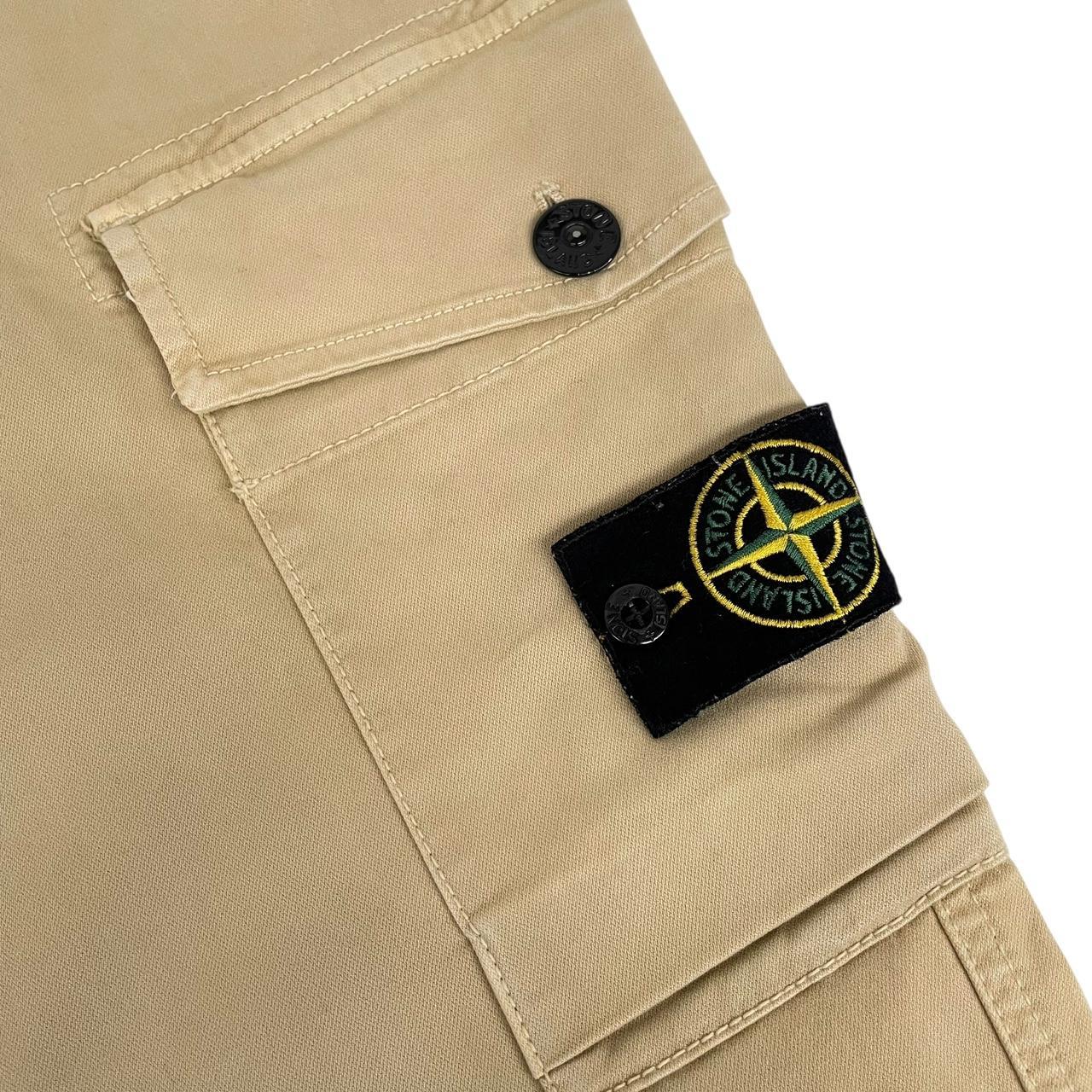 Stone Island AW 2021 Beige Slim Fit Cargo Trousers