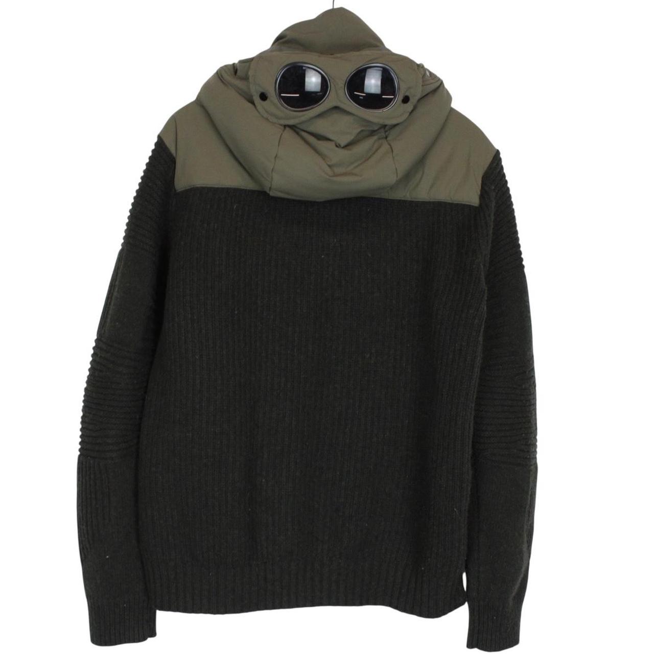 CP Company Pro Tek Khaki Green Wool and Nylon Hooded Down Goggle Jacket