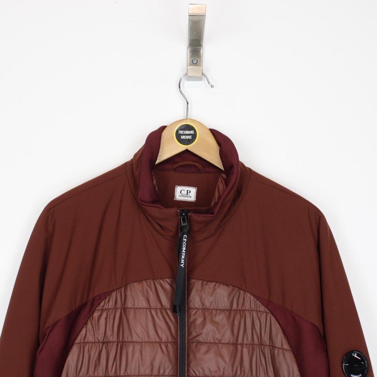 CP Company Pro-Tek Brown Full Zip Quilted Soft Shell Lens Jacket