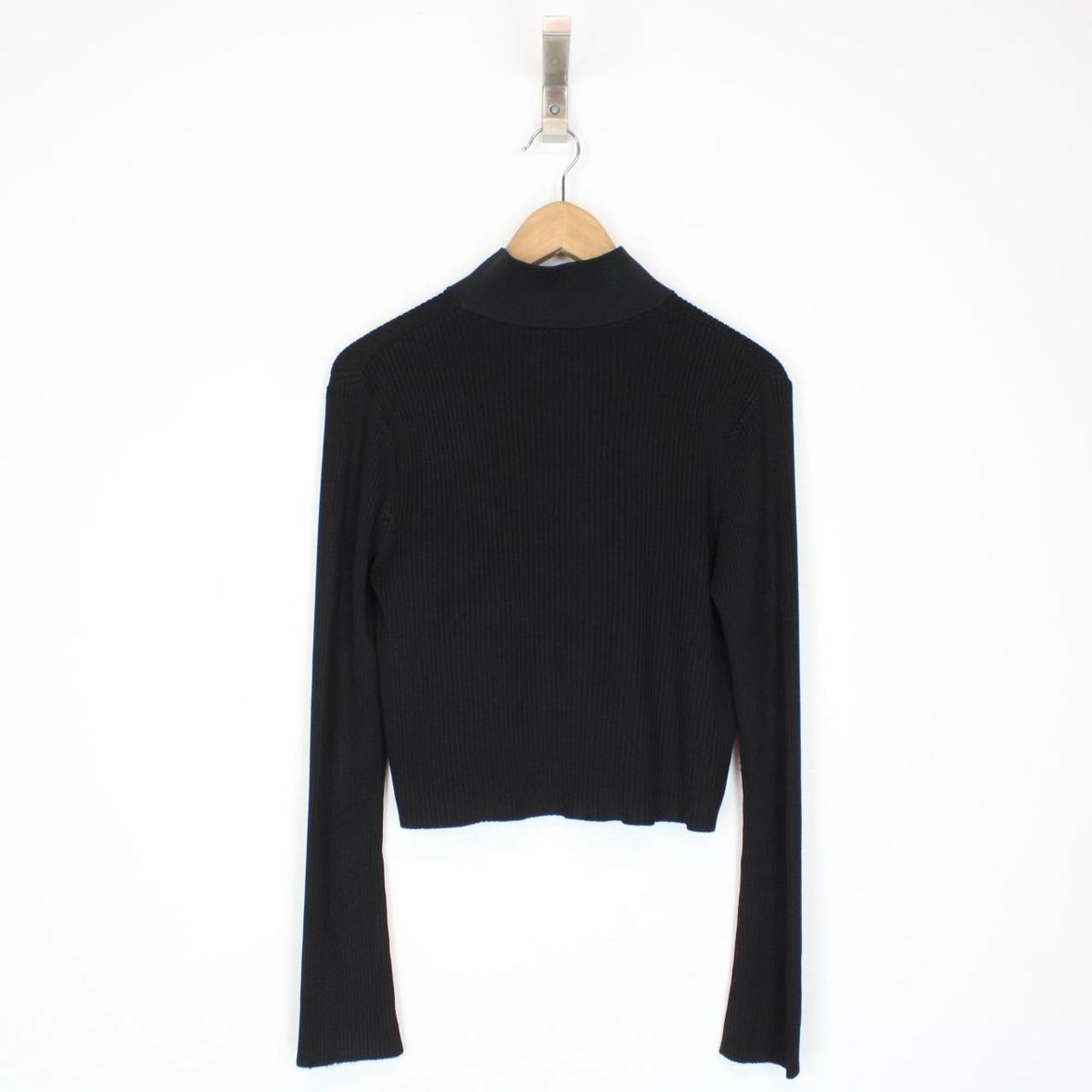 Fred Perry Black Ribbed Full Zip Cardigan Jacket