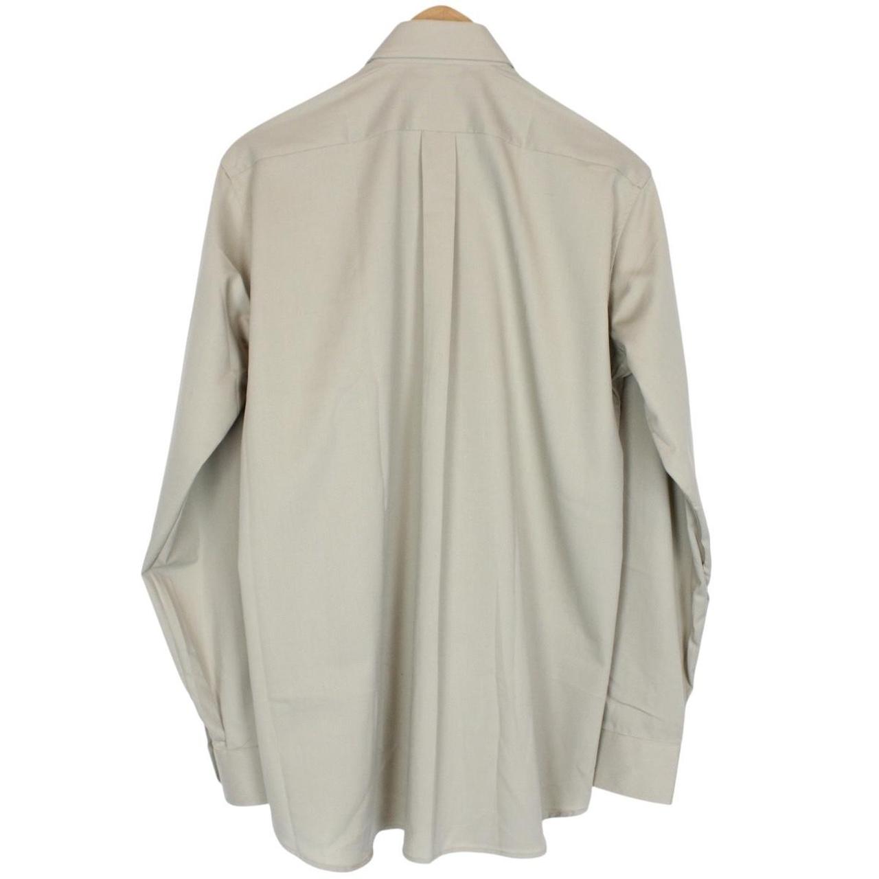 Vintage 90s Burberry Beige Long Sleeve Cotton Shirt