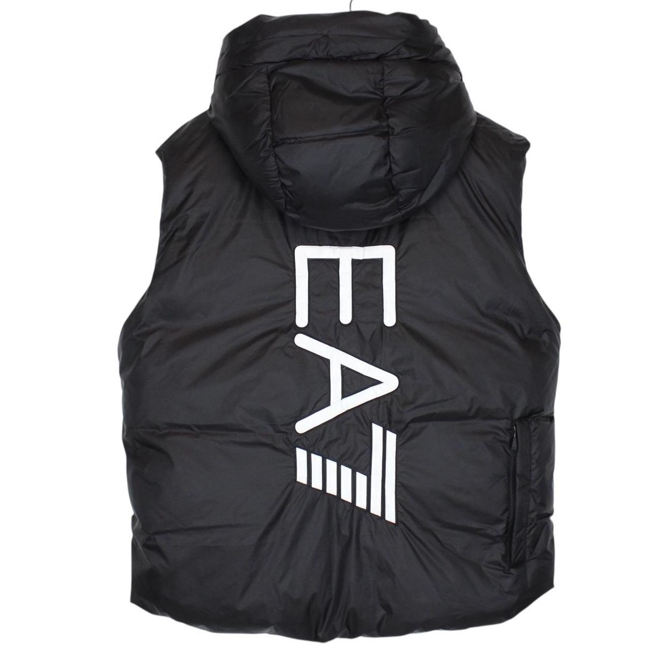 Emporio Armani Black and White Reversible Hooded Down Gilet / Bodywarmer