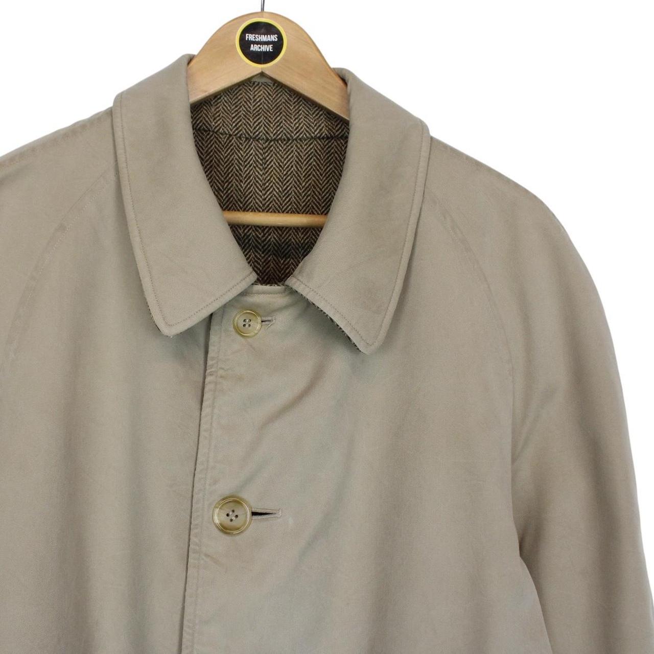 Vintage 90s Burberry Tan and Brown Single Breasted Reversible Trench Coat