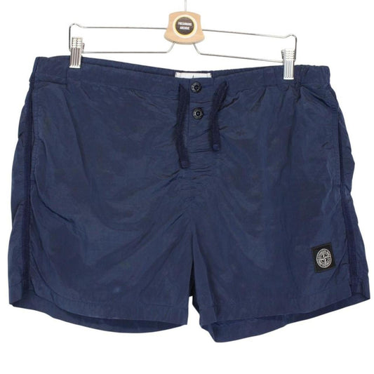 Stone Island SS 2021 Navy Blue Nylon Metal Swim Shorts