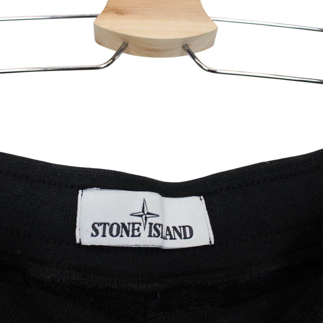 Stone Island AW 2021 Black Cotton Jogger Shorts