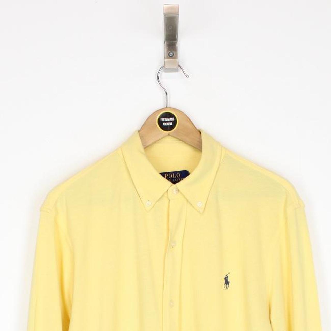 Polo Ralph Lauren Yellow Long Sleeve Cotton Featherweight Mesh Shirt