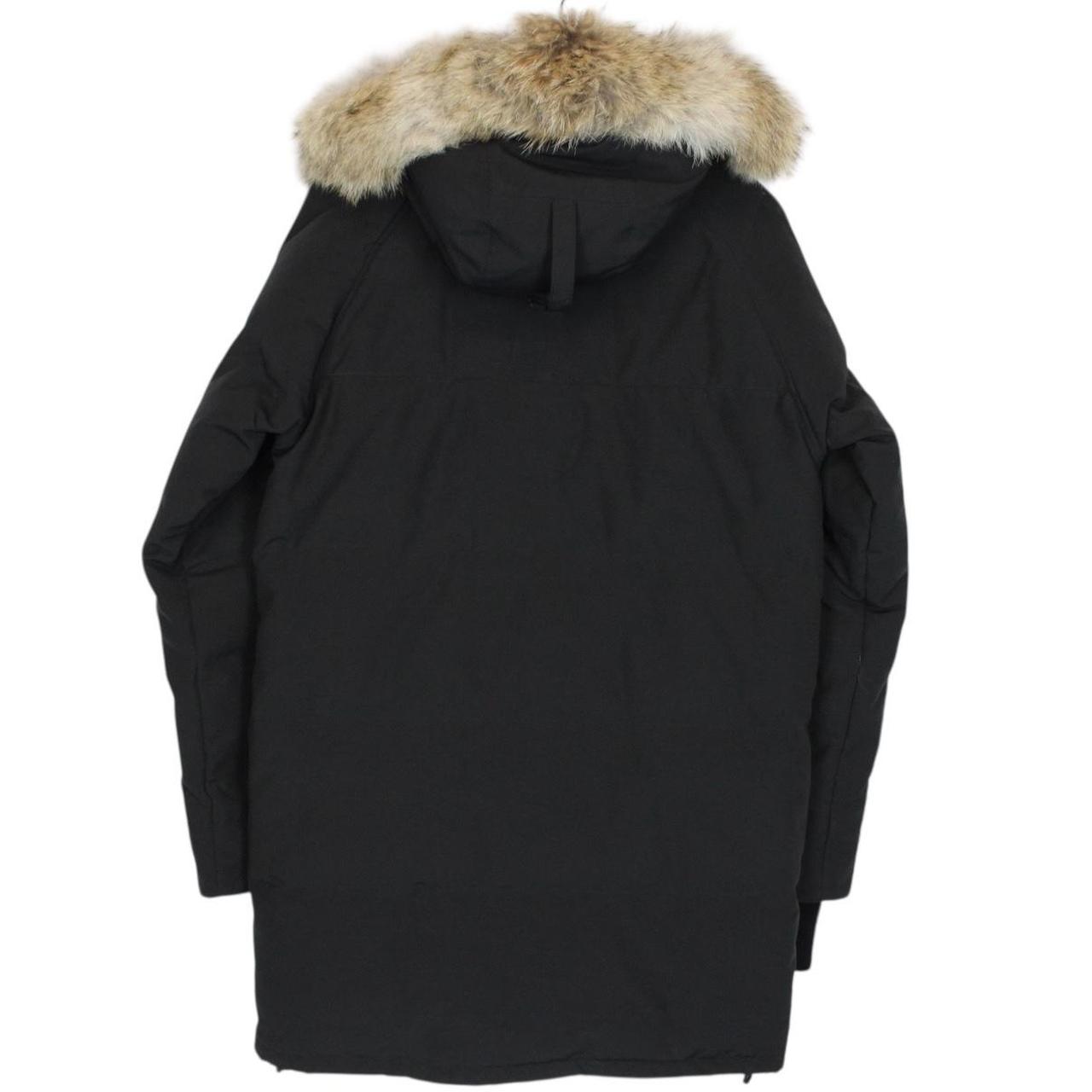 Canada Goose Black Emory Parka Down Coat with Fur Trim
