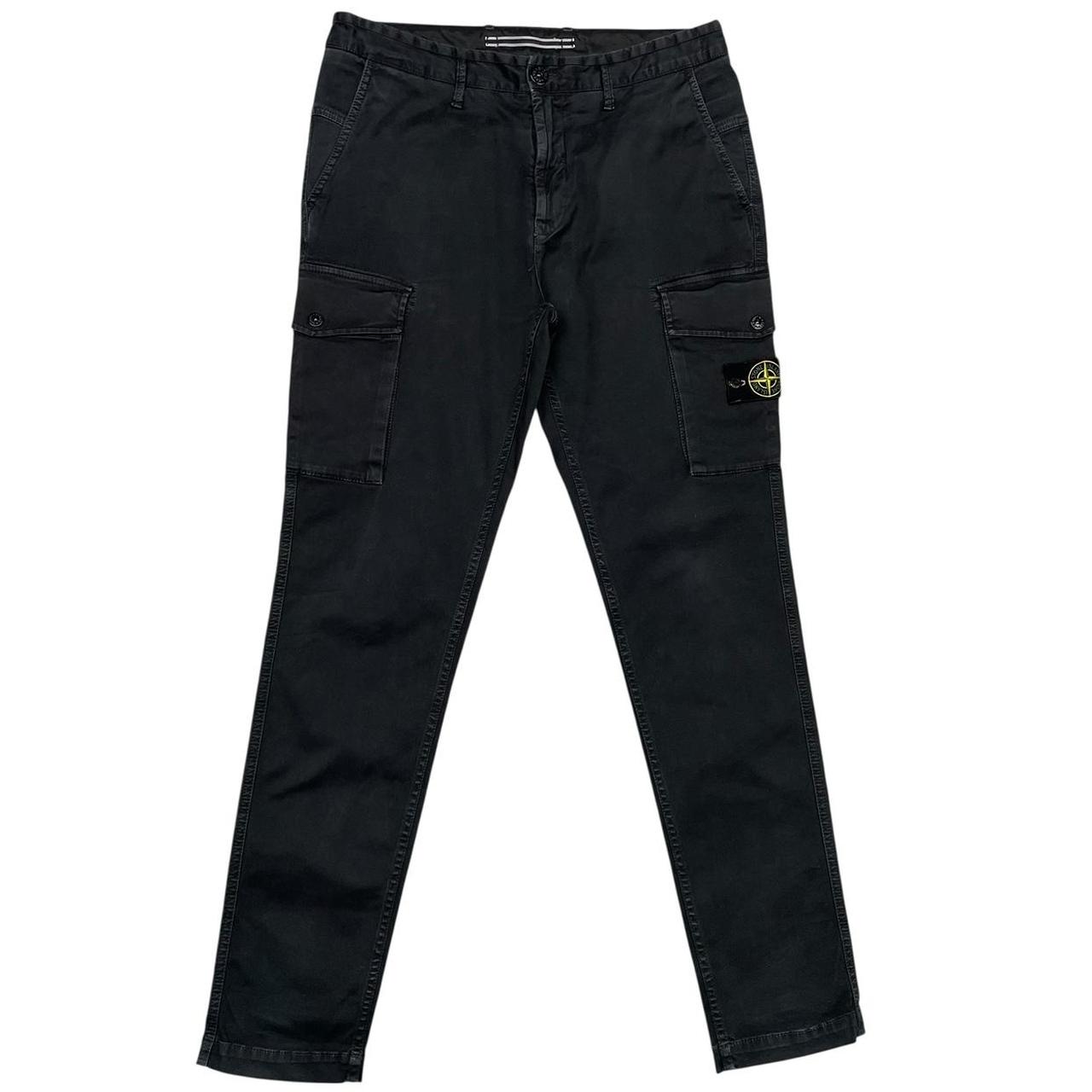 Stone Island AW 2020 Black Slim Fit Cargo Trousers