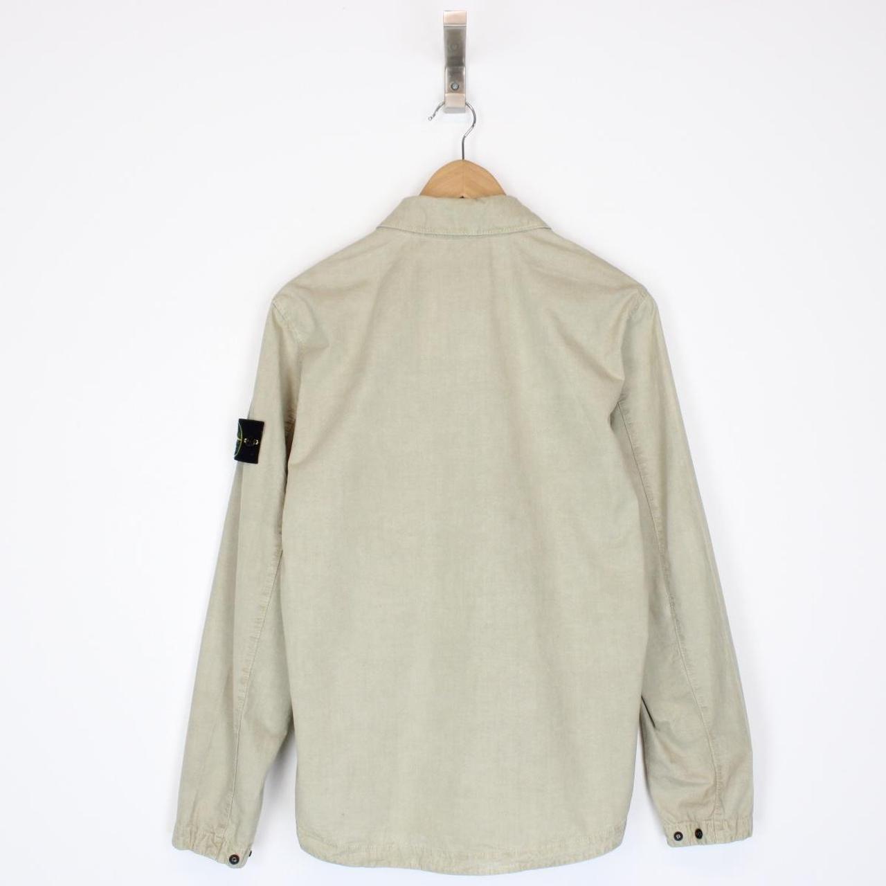 Stone Island SS 2024 Beige Full Zip Cotton Overshirt Jacket
