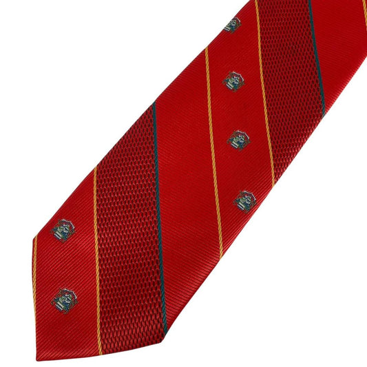 Vintage 90s Christian Dior Red Striped Silk Tie