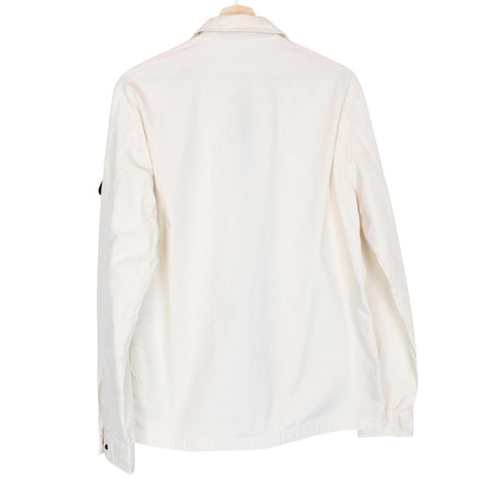 Stone Island SS 2019 Cream Full Zip Ripstop Cotton Overshirt Jacket