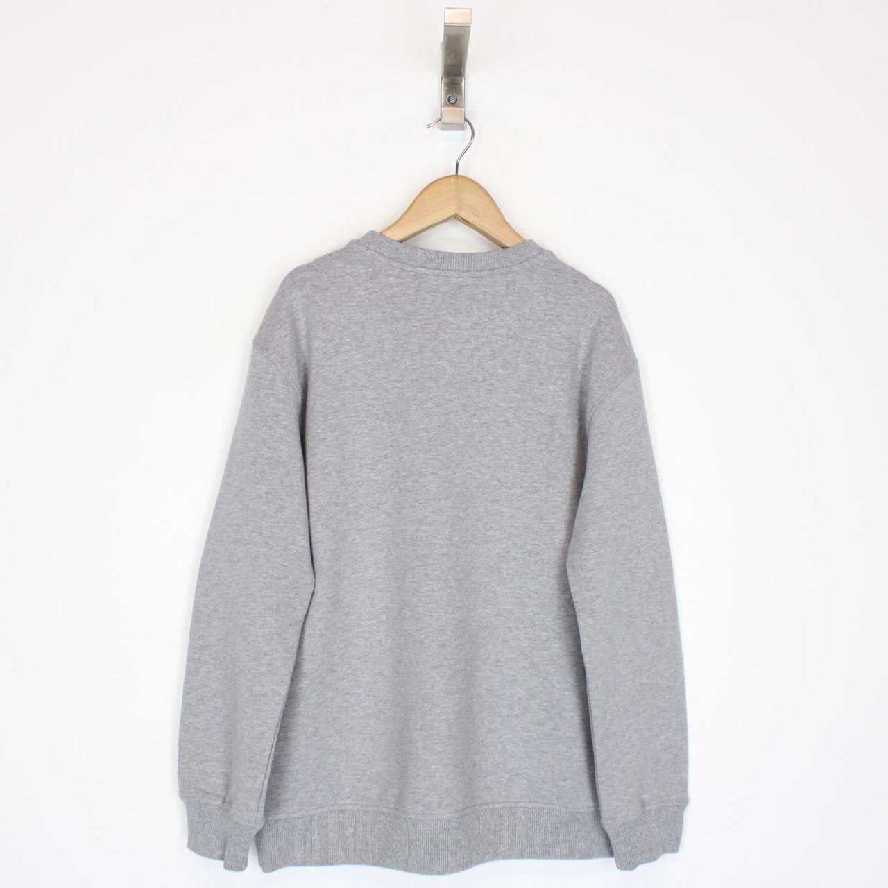 Moschino Grey and Black Logo Print Crew Neck Sweatshirt Jumper