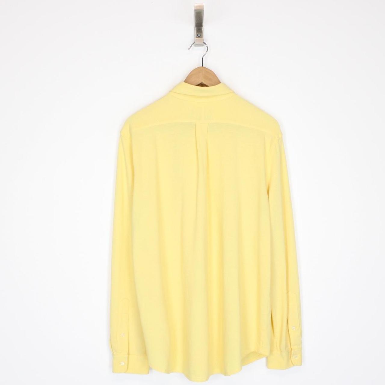 Polo Ralph Lauren Yellow Long Sleeve Cotton Featherweight Mesh Shirt