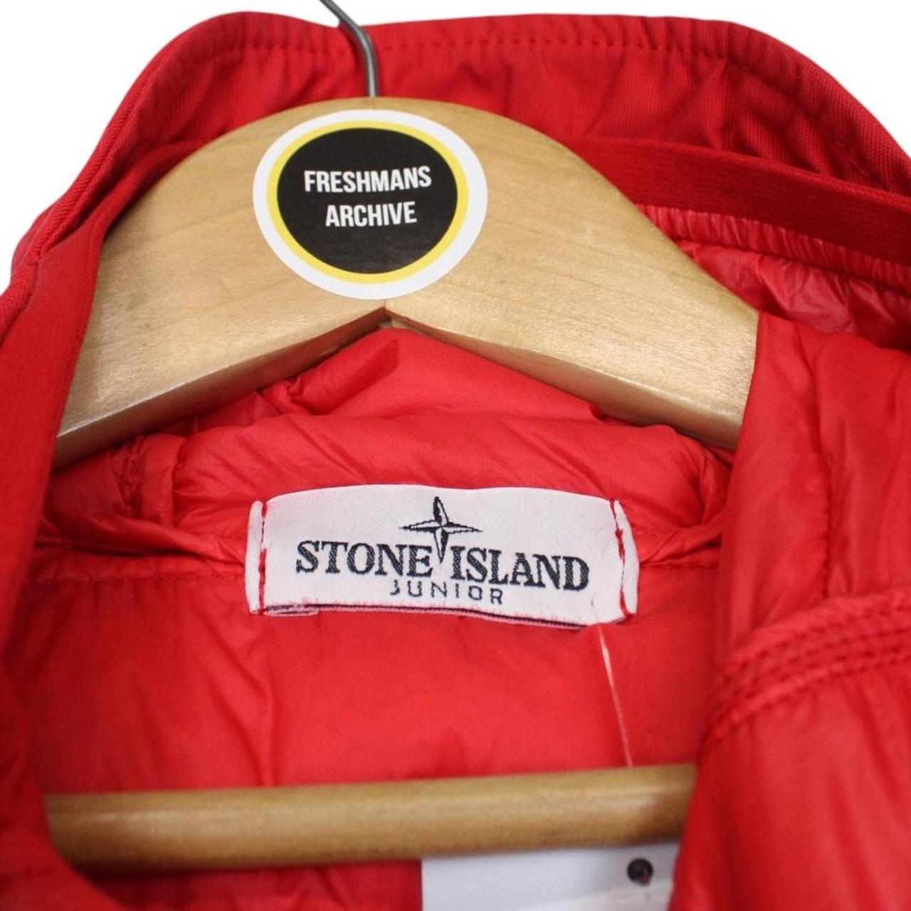 Stone Island Junior AW 2017 Red Garment Dyed Micro Yarn Down Puffer Jacket