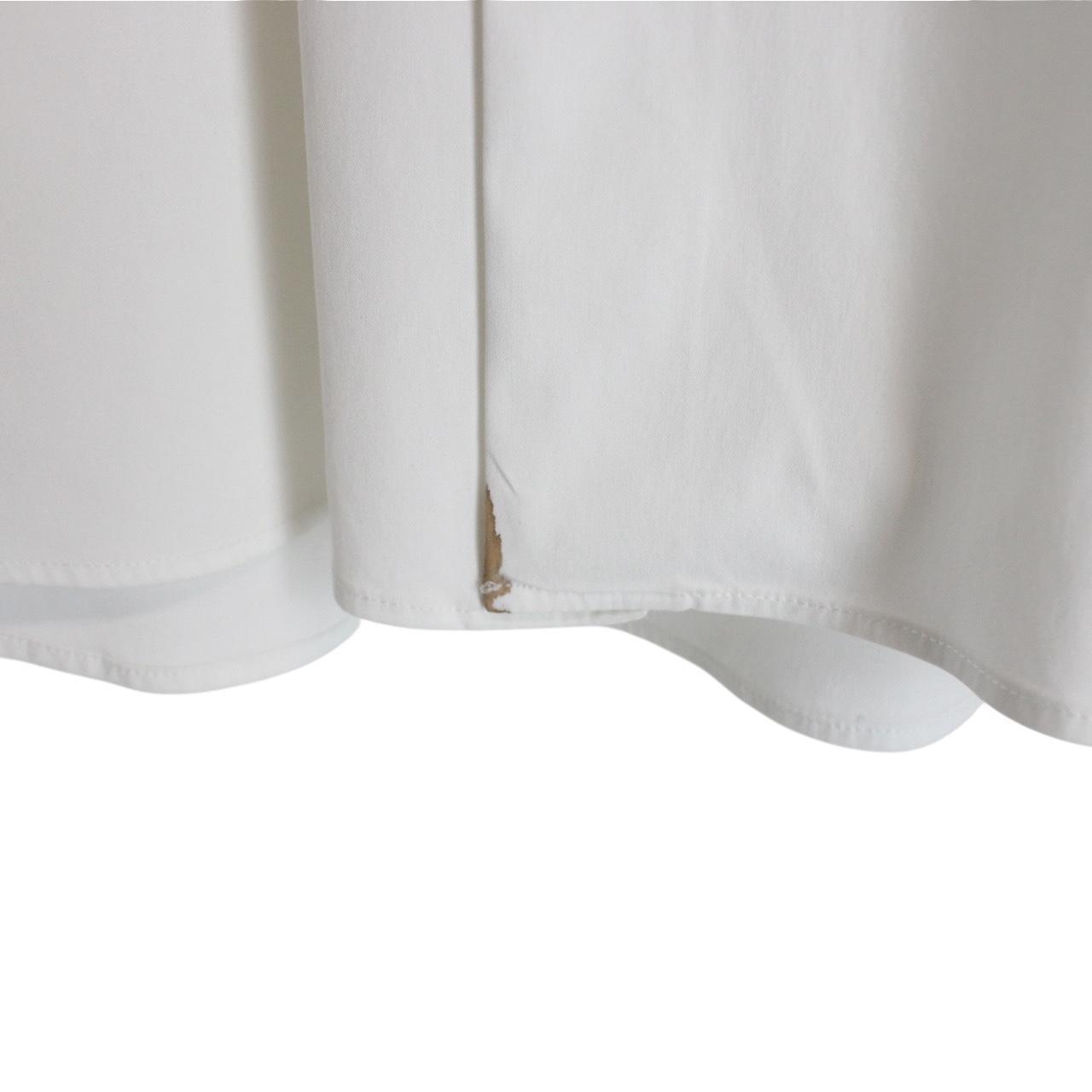 Prada white long sleeve shirt with popeline stretch fabric and cut care labels.