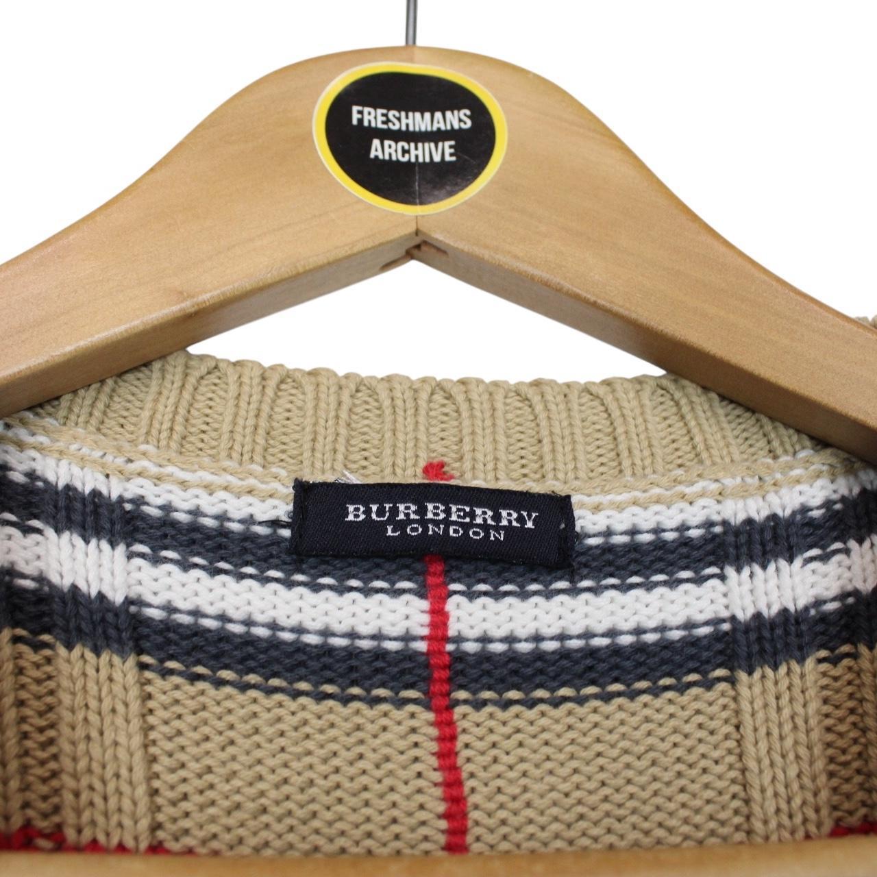 Vintage Burberry London Nova Check Cotton Knit Sweater Vest
