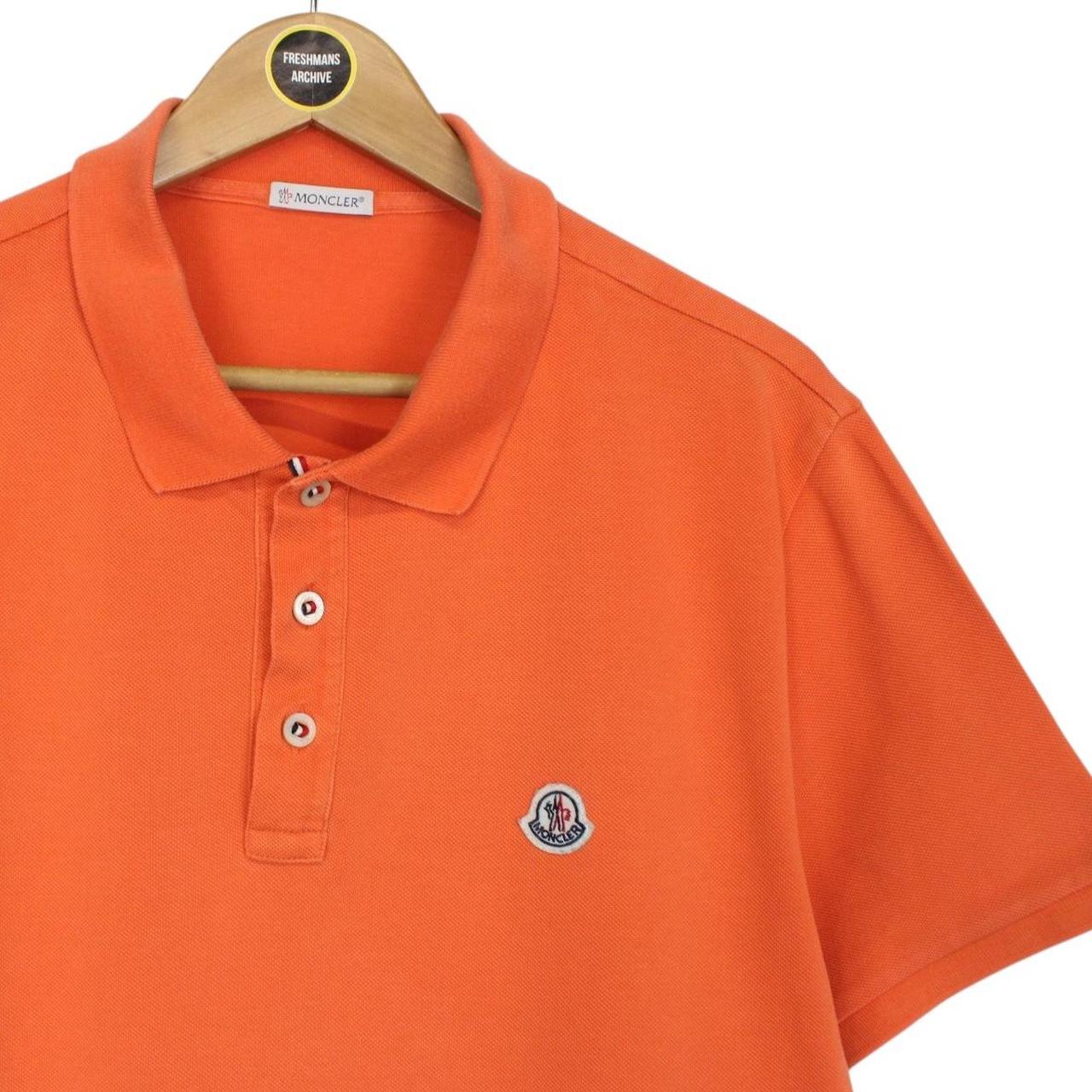 Moncler Maglia Manica Corta Orange Short Sleeve Cotton Polo Shirt