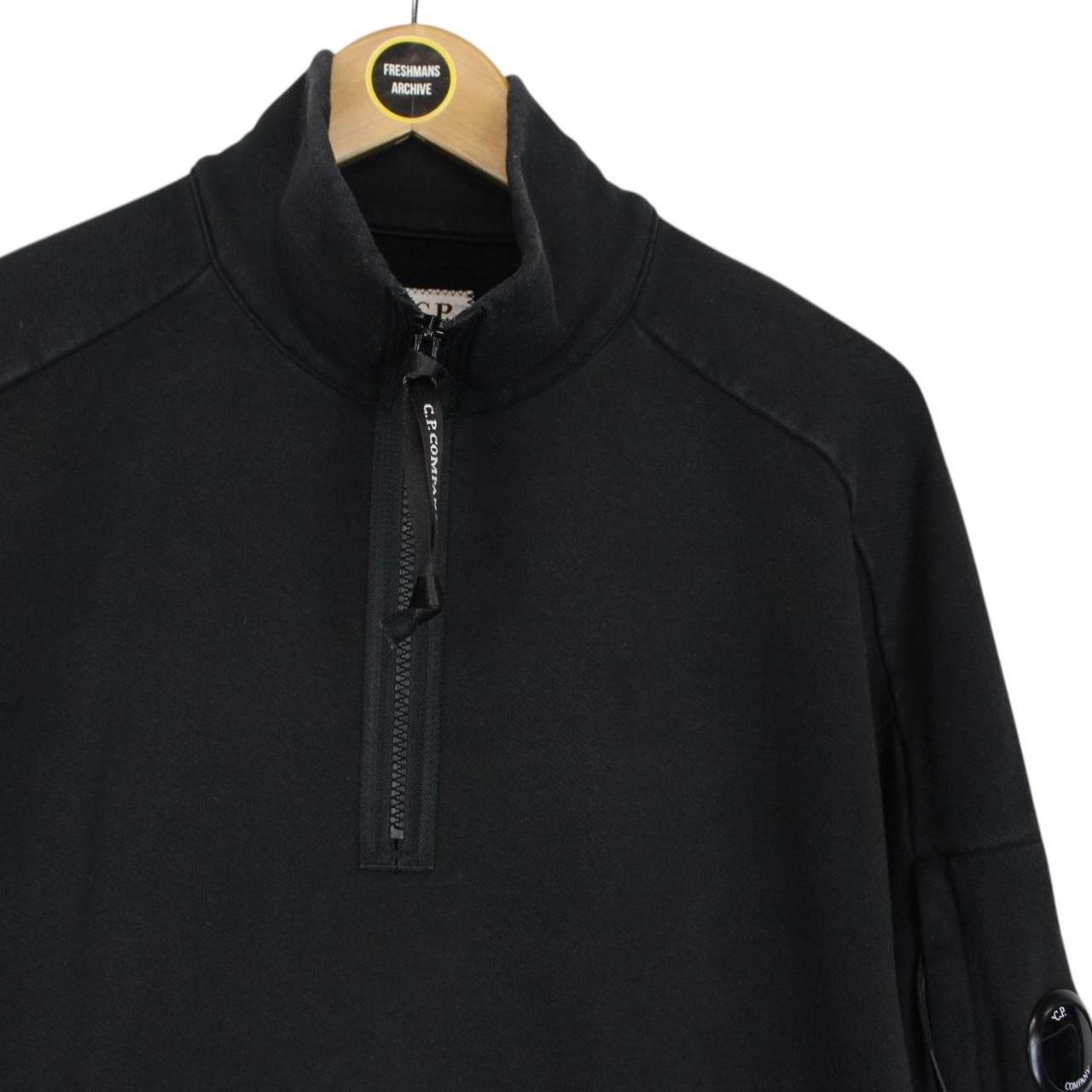 CP Company Black 1/4 Zip Lens Sweatshirt Jumper