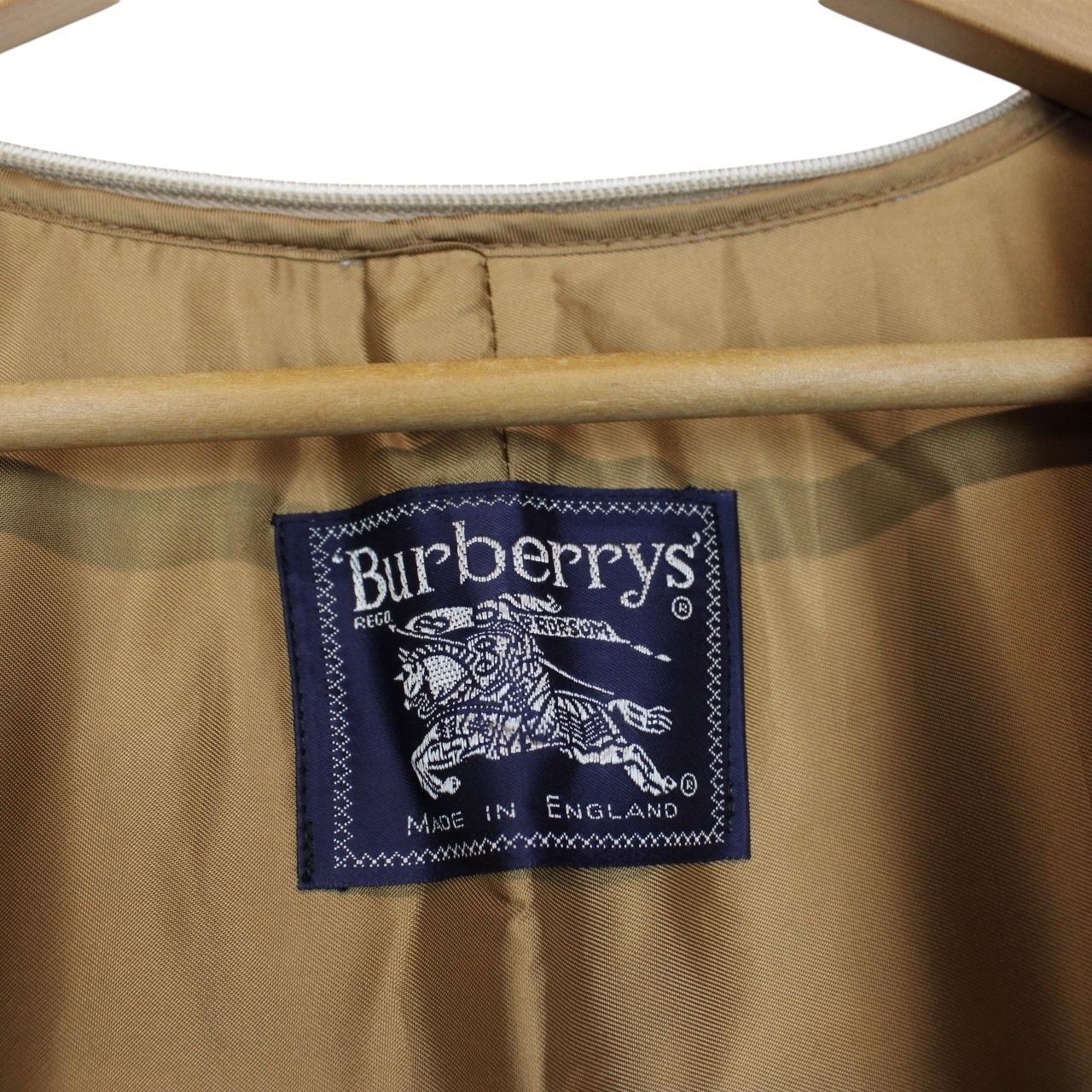 Vintage 90s Burberry Beige Nova Check Trench Coat Removable Lining