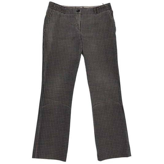 Vintage 00s Prada Sport Brown Check High Waisted Flared Trousers