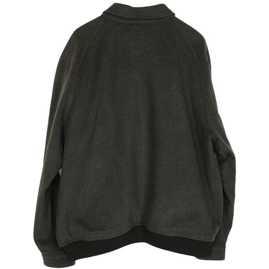 Vintage Burberry London Green Nova Check Lined Merino Wool Harrington Jacket