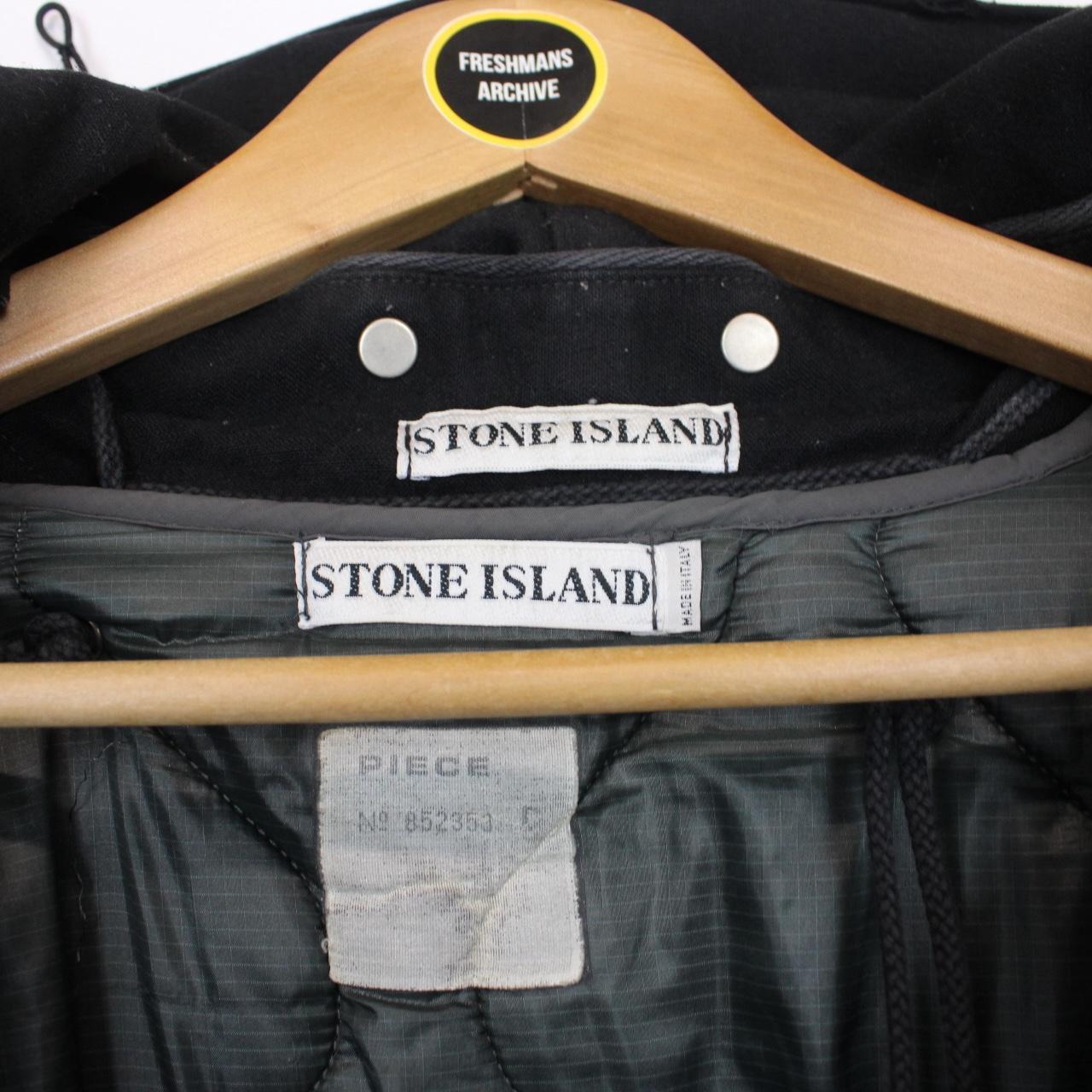 Vintage Stone Island AW 1999 Black Dutch Rope Lined Green Edge Badge Jacket
