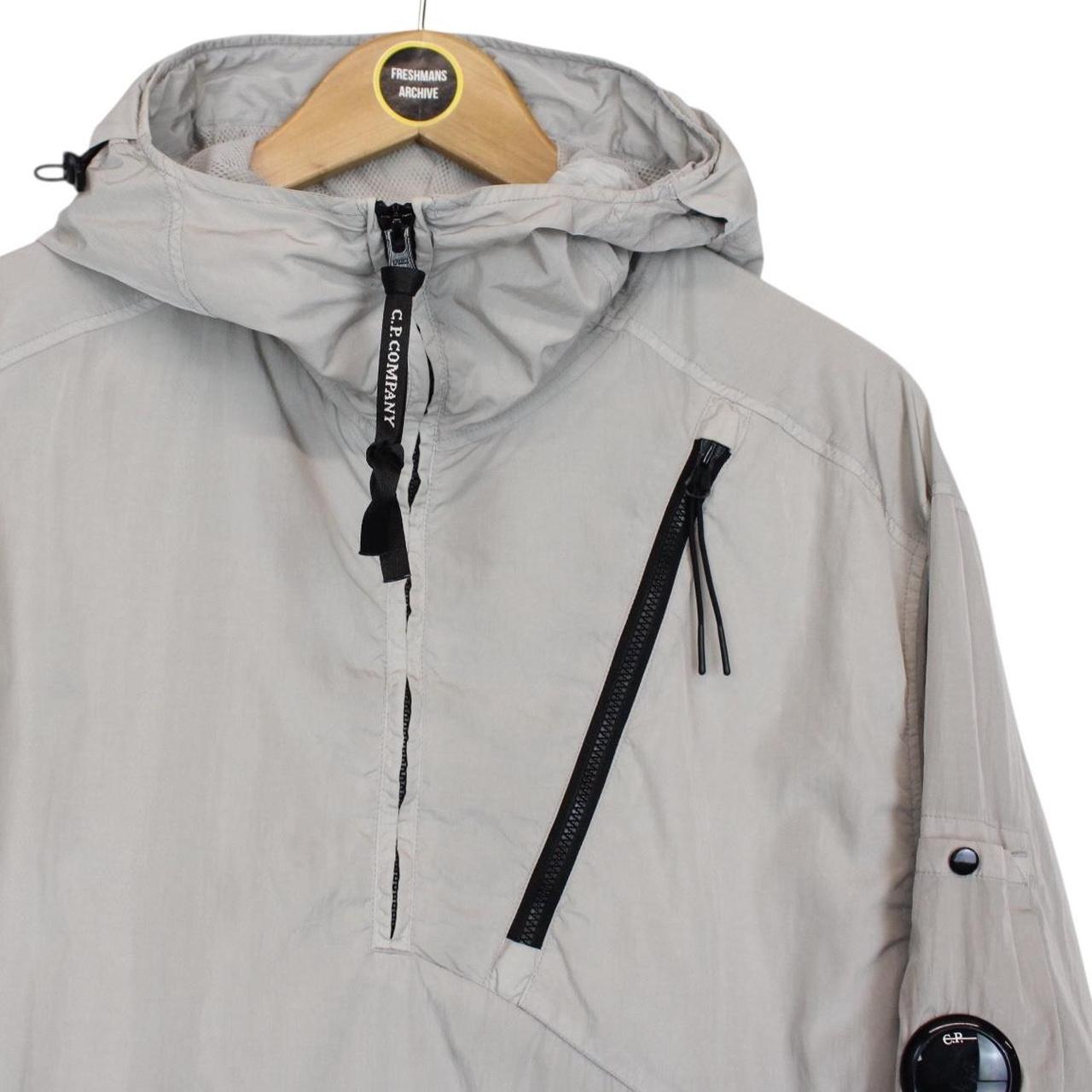 CP Company Grey Chrome Nylon 1/4 Zip Pullover Hooded Smock Jacket