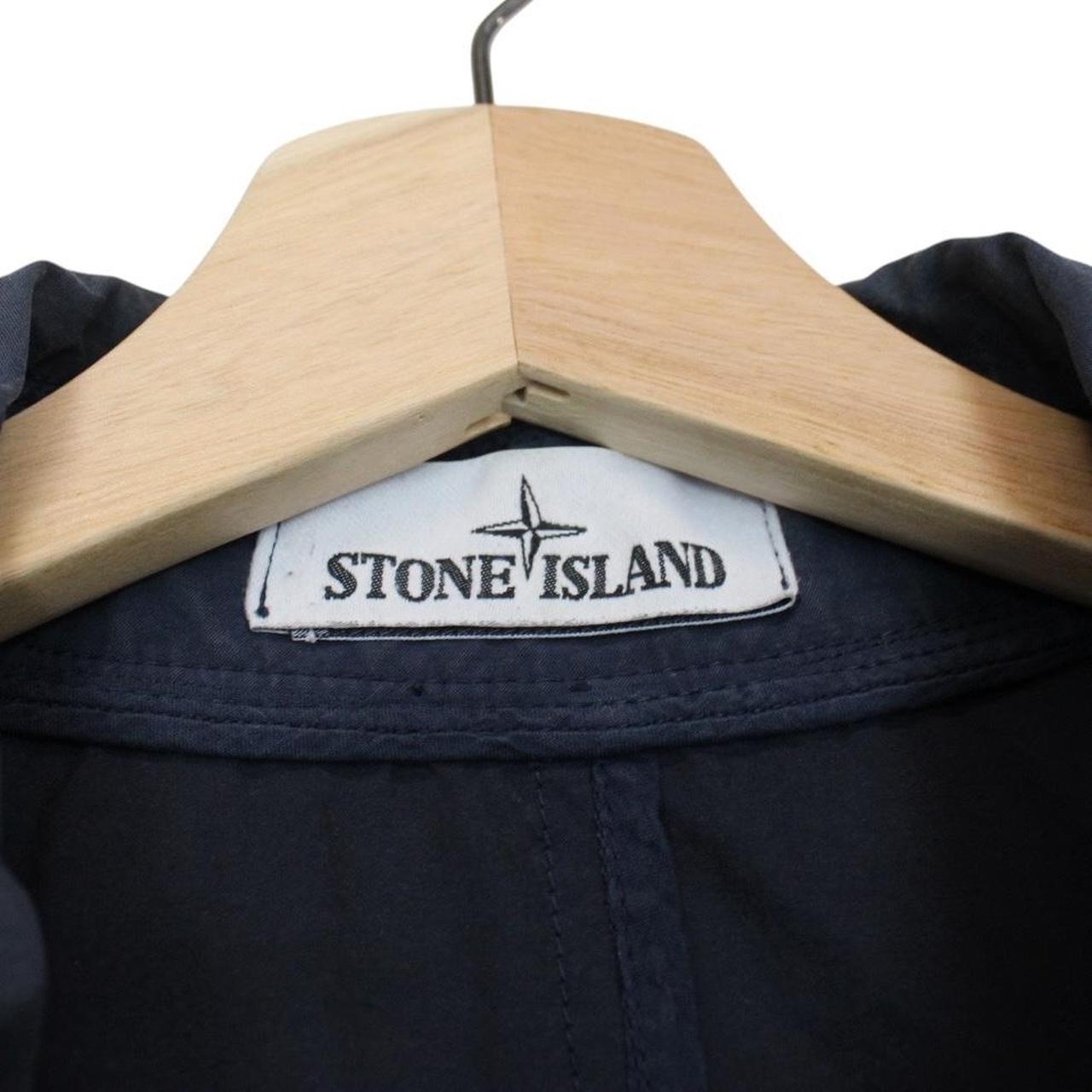 Stone Island SS 2017 Navy Blue Light Cotton Nylon Twill Mac Coat