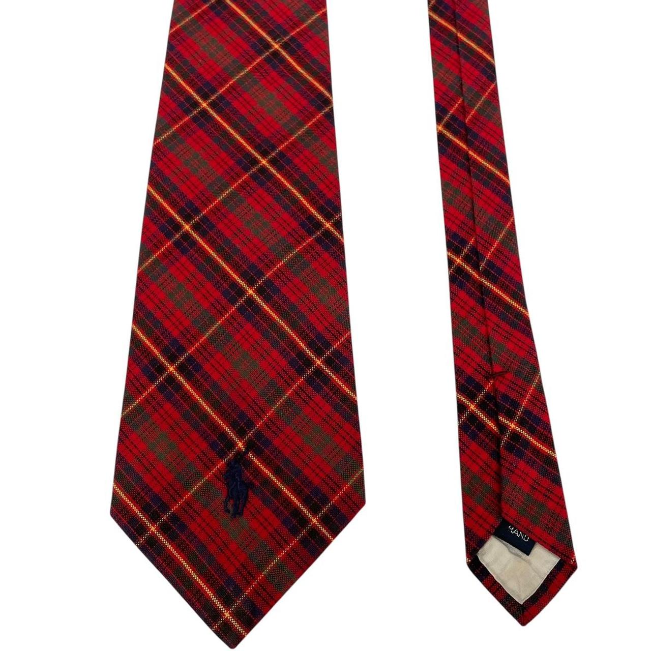 Vintage Ralph Lauren Red Tartan Check Cotton Tie